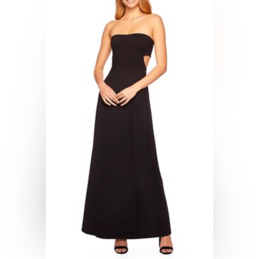 Susana Monaco Open Back Tube 42” Dress in Black